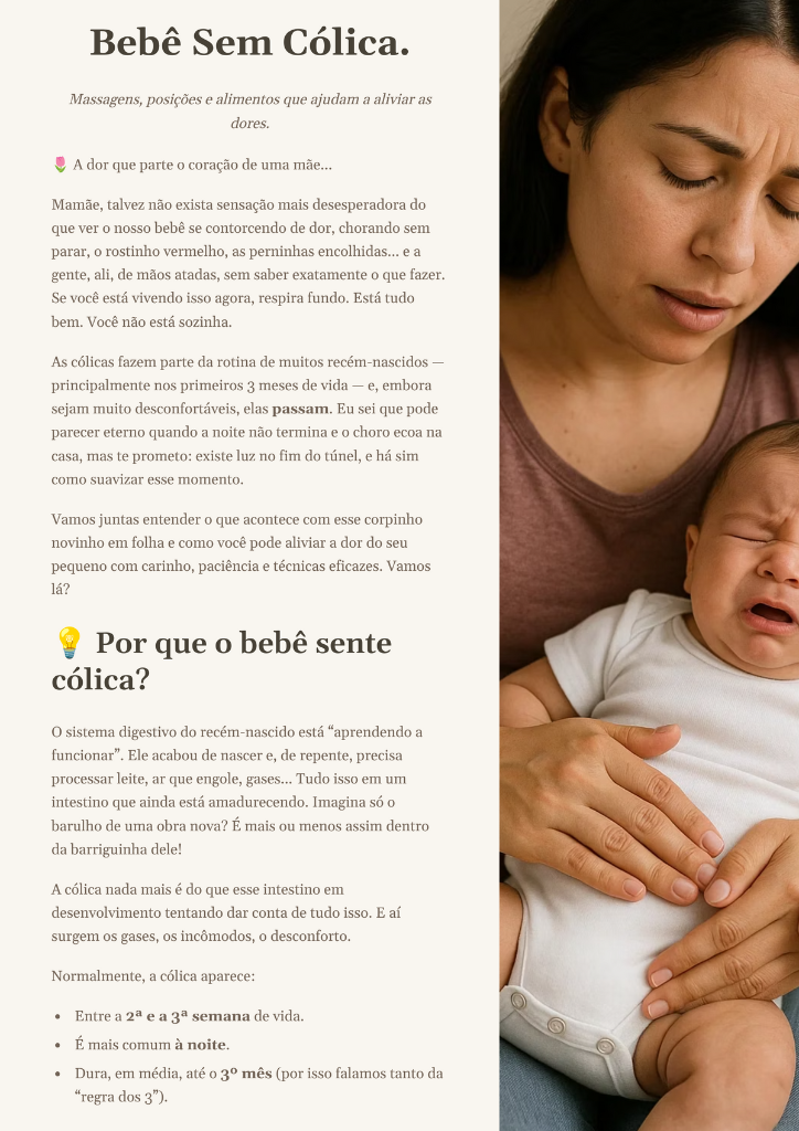 Bebê Sem Cólica - Massagens e técnicas para alívio
