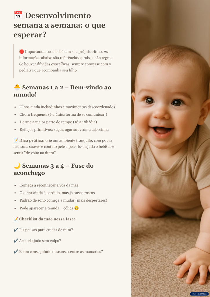 Desenvolvimento Semana a Semana - Guia completo